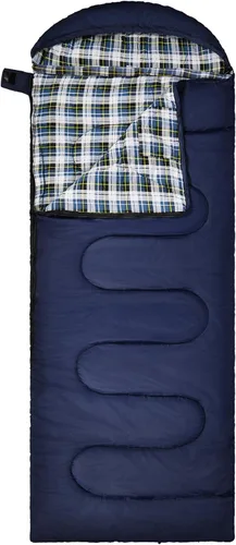 Miniatura 12 de REDCAMP Saco de dormir de franela para adultos, cómodos sacos de dormir de algodón para campamento, mochileros, senderismo, con capucha desmontable
