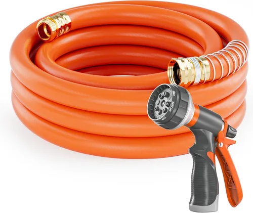 Miniatura 27 de SPECILITE Manguera de jardín de 50 pies x 5/8 pulgadas, manguera de agua resistente, flexible y ligera, explosión de 600 psi, manguera de goma 5/8