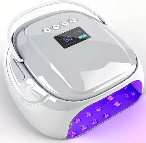 Miniatura 10 de Lámpara de uñas LED UV recargable de 126 W, secador de uñas inalámbrico portátil con sensor automático y 4 ajustes de temporizador, lámpara