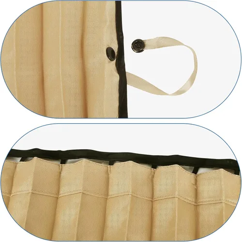 Miniatura 7 de ZATOOTO Parasol para ventana lateral de automóvil, 2 parasoles magnéticos de privacidad beige, cortina mantiene la pantalla más fresca para dormir