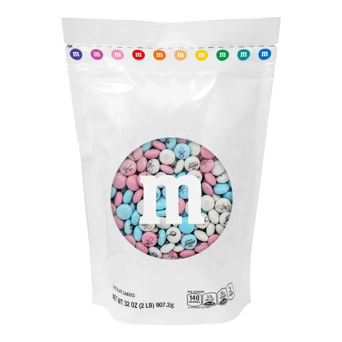 Miniatura 12 de M&M’S World Favors de Chocolate al Leche para Niñas, 20 Paquetes de 0.75oz cada uno con M&M’S Rosados y Blancos para Fiestas de Revelación