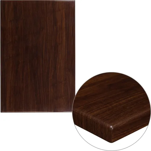 Miniatura 13 de Flash Furniture - Tapa de mesa de resina brillante de 30.0 x 48.0 pulgadas, con borde caído de 2.0 pulgadas de grosor