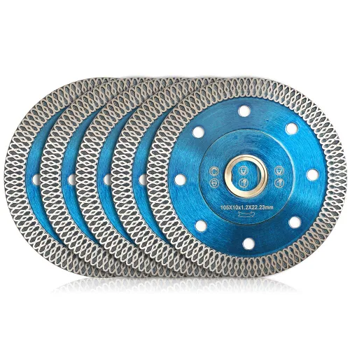 Miniatura 7 de Paquete de 2 láminas de porcelana de corte de hoja de diamante superfina de 4 pulgadas para corte húmedo o seco de granito y mármol (4 pulgadas - 2)