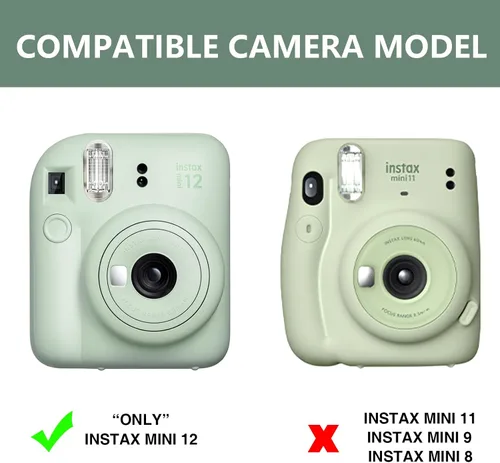 Miniatura 4 de Caiyoule Funda transparente Mini 12 - Funda protectora para cámara compatible con Fujifilm Instax Mini 12, funda rígida de PC para cámara