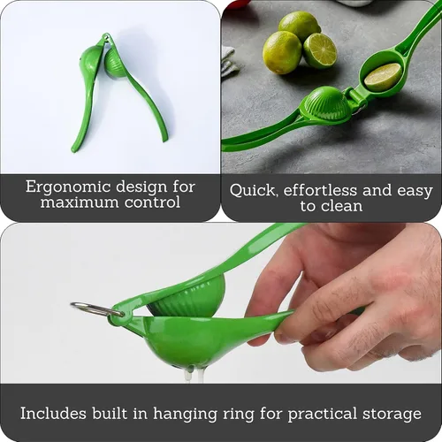 Miniatura 3 de IMUSA Exprimidor manual de limón o lima, exprimidor de cítricos para máxima extracción, verde
