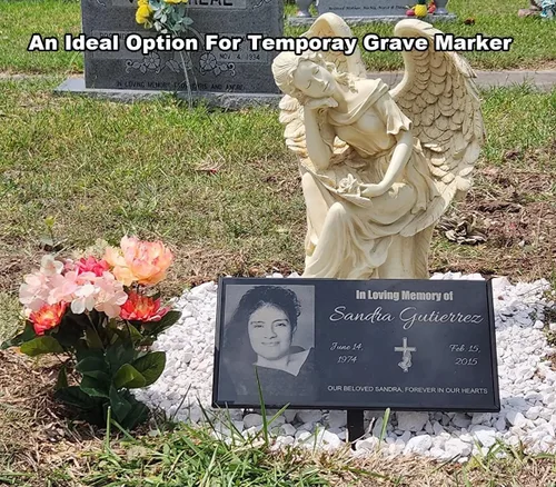 Miniatura 2 de lápida, lápidas para tumbas, placa conmemorativa personalizada, marcadores de tumba para cementerio, piedra conmemorativa para un ser querido