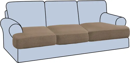 Miniatura 61 de H.VERSAILTEX Funda Elástica para Sillón Sofá con Cojín en Forma de T, Fundas de Cojín en T para Sala de Estar, Funda para Sillón Sofá, Funda