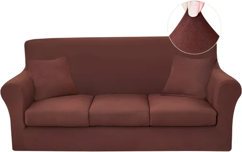 Miniatura 29 de JQinHome Funda elástica para sofá de 2 piezas Fundas para sofá, funda para sillón con funda de cojín separada para silla, protector de muebles