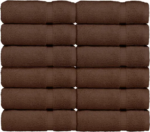 Miniatura 12 de Luxury Hotel & Spa Collection - Toalla ecológica de 100% algodón turco de 27 x 54 pulgadas (27 x 54 onzas), de secado rápido, para baño, borde