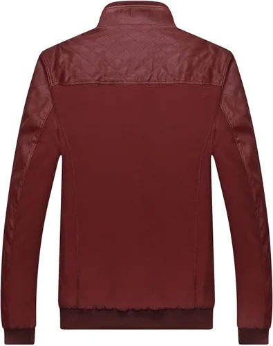 Miniatura 2 de springrain chaqueta para hombre Casual cuello delgado mangas de cuero