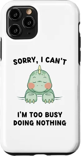Miniatura 26 de iPhone 16 Sorry, I Can't I'm Too Busy Doing Nothing Sleeping Dinosaur Case