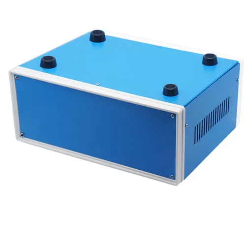 Miniatura 3 de Zulkit Cajas electrónicas, caja de metal azul, para proyectos de bricolaje, caja de conexiones, caja preventiva (9.1 x 7.3 x 3.9 pulgadas)