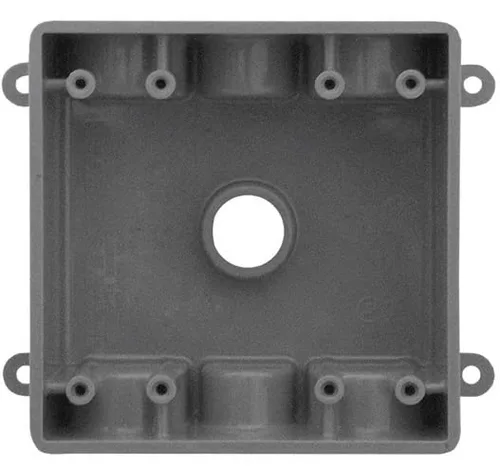 Sealproof Caja de salida eléctrica para exteriores no metálica de 2 bandas de 7 agujeros con tomas roscadas de 3/4 y 1/2 pulgadas, ubicaciones