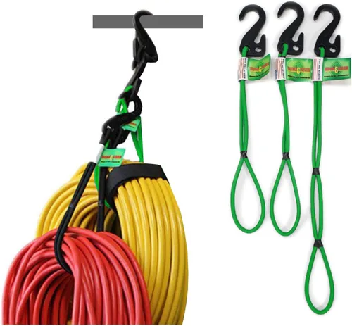 Miniatura 11 de Cordones para enganchar y colgar - Cordones de almacenamiento y organización - para colgar mangueras, cables, escaleras, bicicletas, herramientas