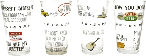Miniatura 10 de Silver Buffalo Friends Central Perk NYC - Juego de vasos de 4 piezas, 10 onzas