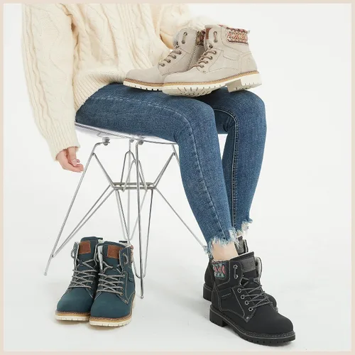 Miniatura 5 de Kkyc Botas de senderismo para mujer antideslizantes botas casuales.
