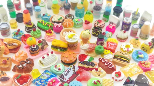 Miniatura 7 de Botellas en miniatura de bebida de comida para jugar al juego de cocina (20 comidas (aleatorias))