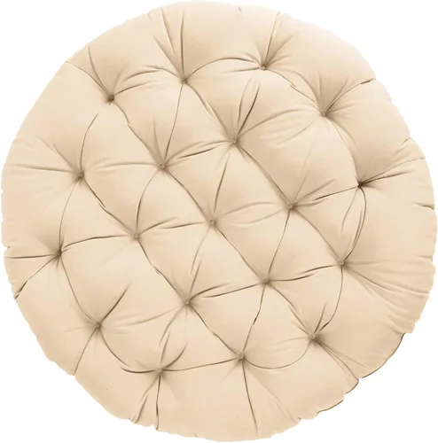 Miniatura 21 de Sorra Home - Cojín con mechones Papasan - Cojín redondo cómodo para silla Bucket & Moon - Cojín de piso con espuma suave para muebles