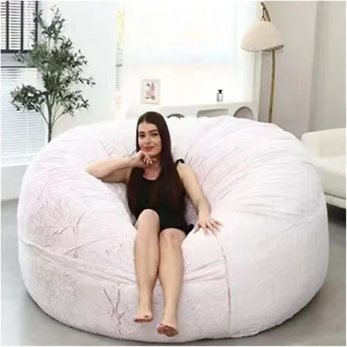 NAZARR Puf para adultos (sin relleno), silla de puf gigante, sillas de puf grandes, funda para silla puff grande, silla puff para adultos de 5 pies,