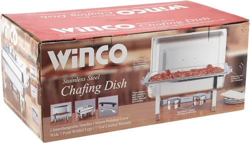 Miniatura 3 de Winco Newburg - Chafer de acero inoxidable, 8 cuartos de galón