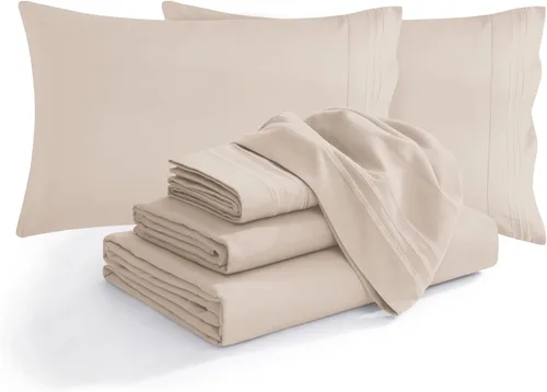 Miniatura 69 de Elegant Comfort - Juego de ropa de cama resistente a arrugas y decoloración más acogedor, sábana bajera elástica en todo el contorno, bolsillo