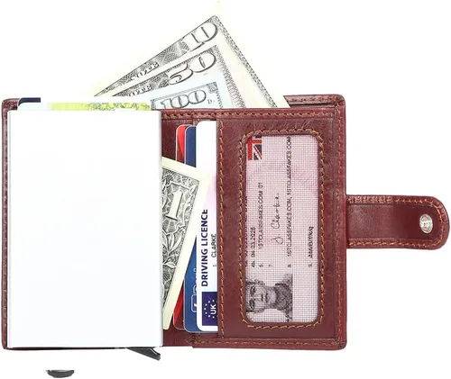 Miniatura 3 de WILD HOOK Cartera con tarjetero para hombre, cartera con tarjetero para hombre, tarjetero RFID, cartera unisex, billetera inteligente, cartera