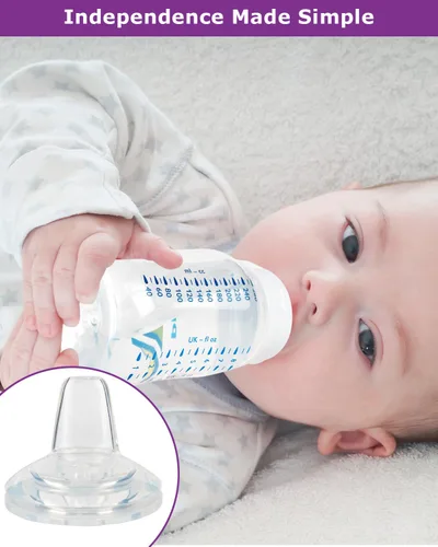 Miniatura 9 de Tetinas de vaso para biberones Philips Avent anticólicos para bebés, boquilla de silicona de grado alimenticio, pezón suave de flujo variable, 6