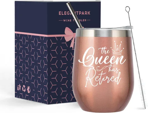 Miniatura 9 de ELEGANTPARK Regalos de jubilación para mujeres 2026, regalos para compañeros de trabajo para mujeres, Wise Woman Said I'm Outta Here, vaso de Una