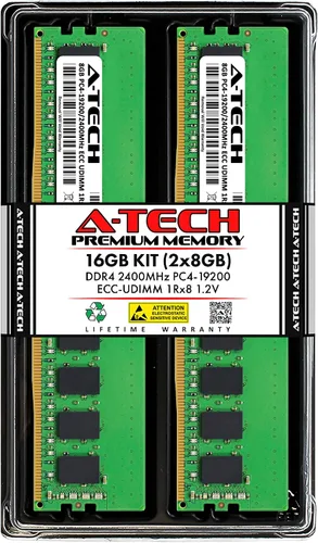 A-Tech Kit de 16 GB (2 x 8 GB) RAM para Supermicro SUPER X11SCH-LN4F, X11SCM-F, X11SSD-F, X11SSH-TF, X11SSW-TF, X11SSZ-QF | DDR4 2400MHz PC4-19200