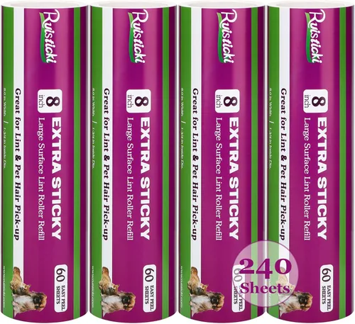 Recambio de rodillo de pelusa de 8 pulgadas para Scotch-Brite Pet extra pegajoso rodillo de superficie grande 50% más adhesivo, funciona muy bien en