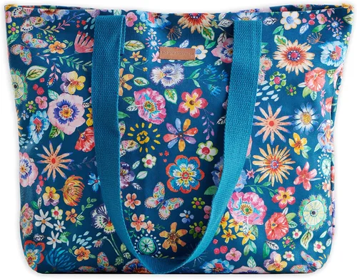 Miniatura 58 de Maison d' Hermine - Bolsa de lona de algodón reutilizable para mujeres, con asa para el hombro, bolsas a granel para compras y viajes