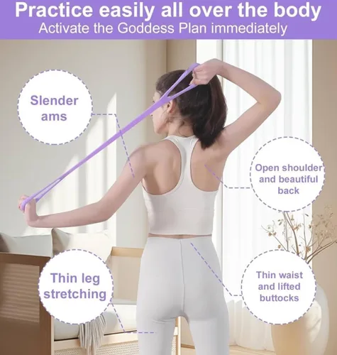 Miniatura 5 de SZ - Juego de bandas de resistencia – 2 piezas figura 8 bandas de resistencia y tubos de resistencia de pedal para entrenamiento de cuerpo completo