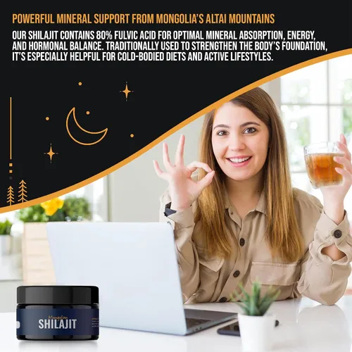 Miniatura 8 de AMU NUTRITION Shilajit mongol puro para hombres y mujeres, cosechado en Mongolia, fuente natural de minerales traza de ácido fúlvico (20 GRAMO)