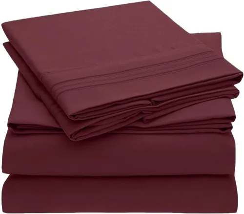 Miniatura 13 de Home Must Haves Juego de ropa de cama de lujo bordada de color liso 2000, extra suave, acogedor, bolsillo profundo de 12 pulgadas con fundas
