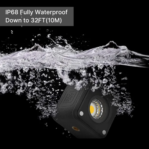 Miniatura 2 de ULANZI Luz de video LED impermeable IP68 Kit de iluminación de cámara Mini cubo con 8 filtros de gel de color, luz de fotografía de relleno portátil