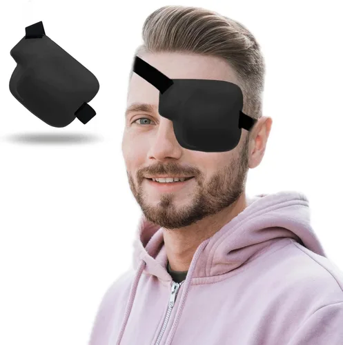 Miniatura 16 de Parche para ojos 3D, parches médicos para adultos y niños, parches para ojos perezosos para ambliopía 3D para ojo derecho Negro