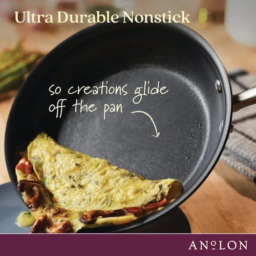 Miniatura 6 de Anolon Advanced Home Sartén Antiadherente de Aluminio Anodizado Duro, 8.5 Pulgadas – Sartén Pequeña Antiadherente para Huevos, Sartén Antiadherente