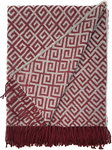 Alpaca Home | Manta geométrica de alpaca con llave griega | 100% lana de alpaca bebé | 5.9 pies de largo x 4.25 pies de ancho | hipoalergénica,