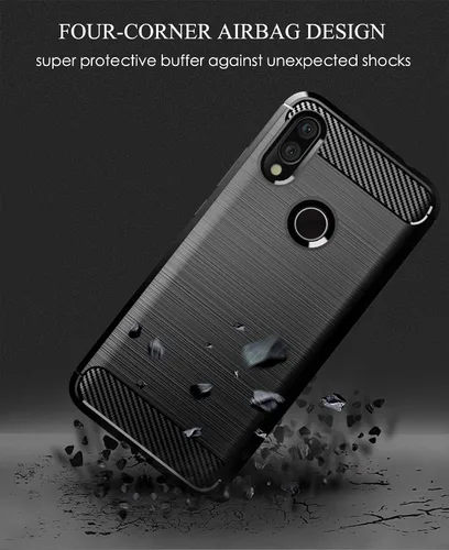Miniatura 3 de Asuwish Funda de teléfono para Xiaomi Redmi 7/Y3 con protector de pantalla de vidrio templado y accesorios de celda de silicona suave de goma