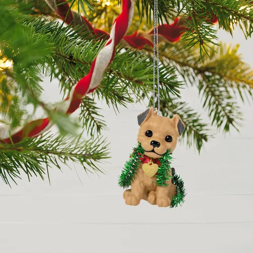 Miniatura 6 de Hallmark Keepsake Adorno de Navidad 2023, Puppy Love Terrier 2023, adorno para perro, regalos para mascotas