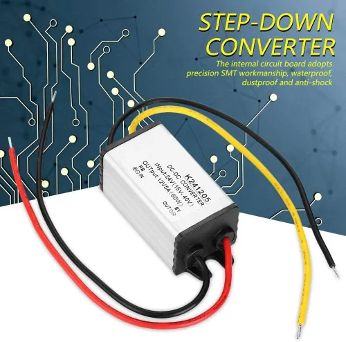 Miniatura 3 de Step Down Power GYVRM-K241205 5A DC-DC Convertidor 24V a 12V Módulo de convertidor de energía