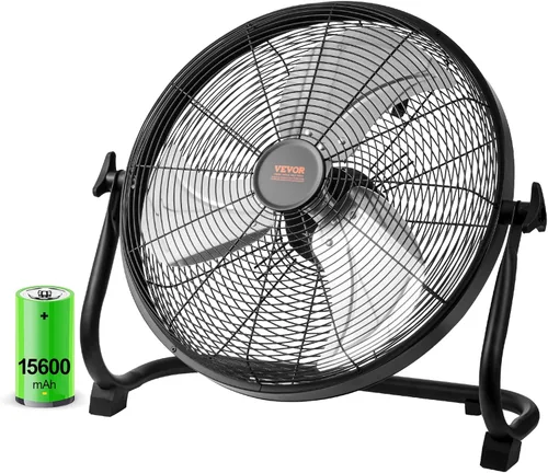 Miniatura 14 de VEVOR Ventilador de Piso, 3 Velocidades Alta Velocidad Trabajo Pesado Ventilador Industrial de 18 Pulgadas, 4000 CFM Inclinación Ajustable 360°