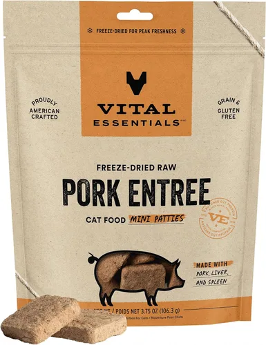 Miniatura 20 de Vital Essentials Alimento Crudo Liofilizado para Gatos, Mini Hamburguesas de Pavo, 8 oz