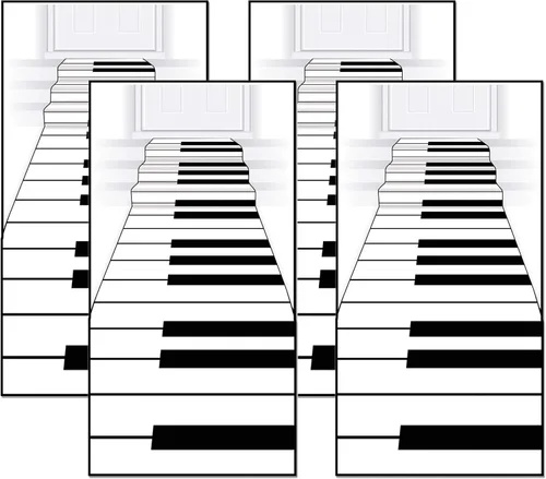 Miniatura 6 de Beistle Decoraciones de teclado de piano de 2 piezas, novedad para corredores de pasillo para suministros de fiesta temática musical