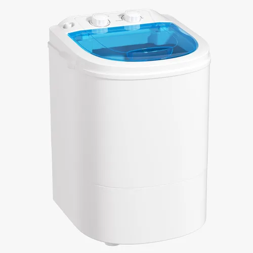 Bonusall Lavadora portátil, mini lavadora pequeña de 6.6 libras, lavadora de lavandería de una sola tina para apartamentos, dormitorios, viajes, Azul