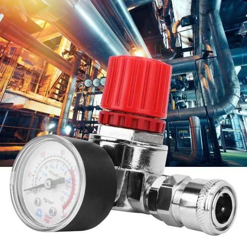 Miniatura 3 de Regulador de presión del compresor de aire con indicador de dial, válvula de control ajustable de aleación de zinc para accesorios