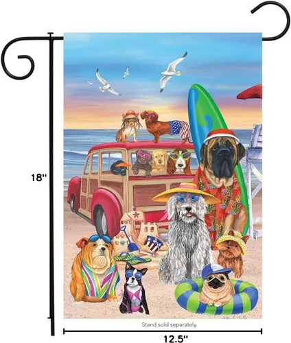 Miniatura 3 de Briarwood Lane Bandera de Jardín Dog Days of Summer