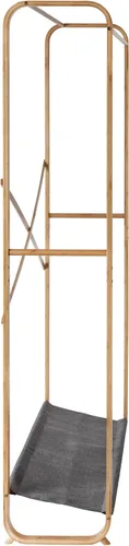 Miniatura 4 de Honey-Can-Do Perchero de bambú, 2 barras de ropa, Estante de zapatos de lona, Almacenamiento de ropa