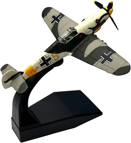 Miniatura 2 de 1/72 Escala WWII Alemán Messerschmitt BF109 Metal Fighter Modelo Militar Modelo Diecast Plane Modelo Regalo Ornamento Colección
