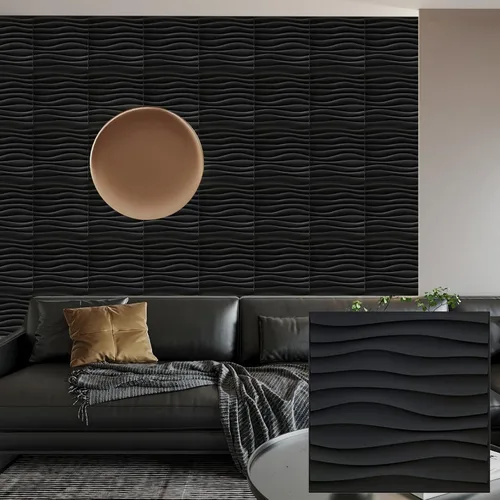 Miniatura 13 de Heikki Paquete de 30 Paneles de Pared 3D para Decoración de Pared Interior, Paneles de Pared con Textura de Flores de PVC para Sala de Estar